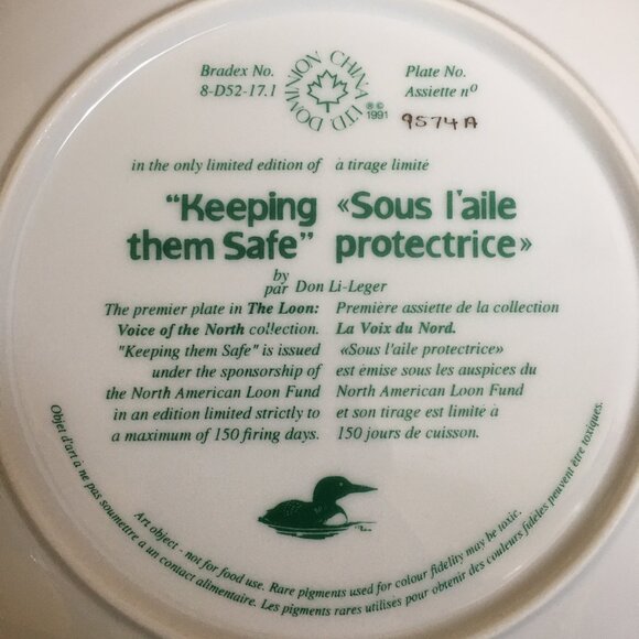 2/$40 Voice of the North Decorative Plate 'Keeping Them Safe' Don Li-Leger - Picture 10 of 10
